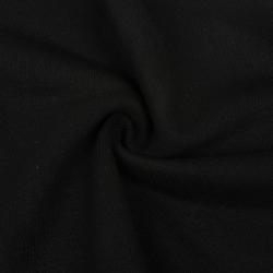 Ткань Футер 3-х нитка, Петля, цвет Черный (на отрез)  в Владивостоке