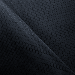Ткань Оксфорд 300D PU Рип-Стоп СОТЫ, цвет Черный (на отрез)  в Владивостоке