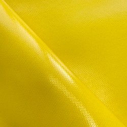Ткань ПВХ 600 гр/м2 плотная, Жёлтый (Ширина 150см), на отрез  в Владивостоке