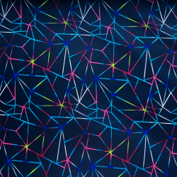 Ткань Оксфорд 210D PU, принт &quot;Неоновые треугольники&quot; (на отрез)  в Владивостоке