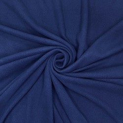 Ткань Флис Односторонний 130 гр/м2, цвет Темно-синий (на отрез)  в Владивостоке