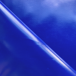 Ткань ПВХ 450 гр/м2, Синий (Ширина 160см), на отрез  в Владивостоке