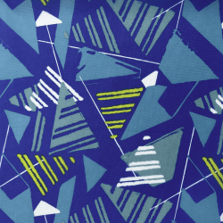 Ткань Оксфорд 210D PU, принт &quot;Лимонные треугольники&quot; (на отрез)  в Владивостоке