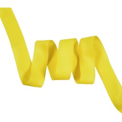 Окантовочная лента-бейка, цвет Жёлтый 22мм (на отрез)  в Владивостоке